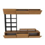Hanah Home Sasa Unidad de TV - Teak, Black